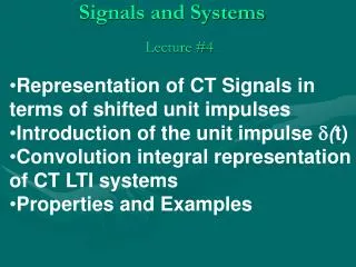 Signals and Systems