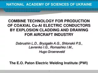 NATIONAL ACADEMY OF SCIENCES OF UKRAINE