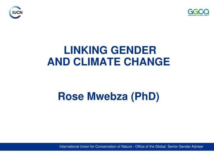 linking gender and climate change rose mwebza phd