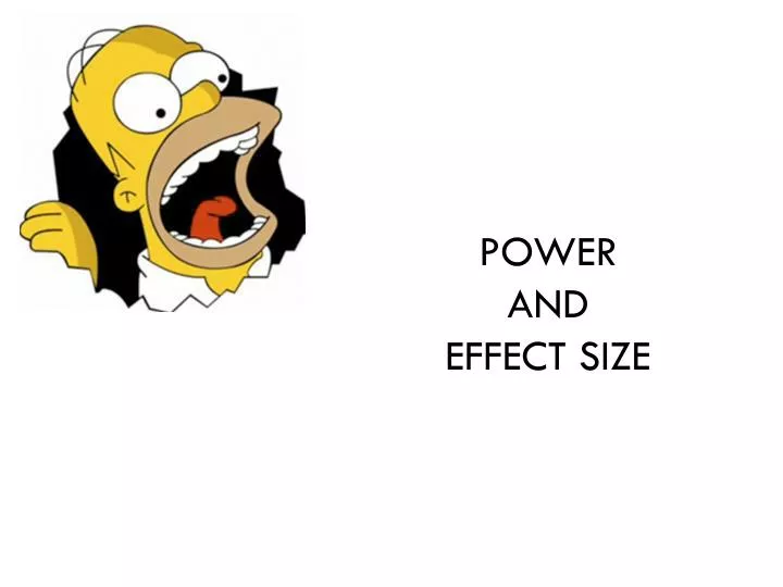 power and effect size