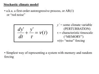 Stochastic climate model