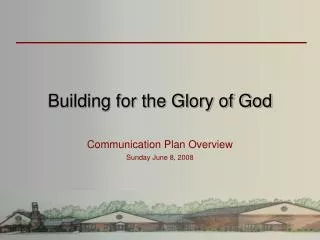 Building for the Glory of God
