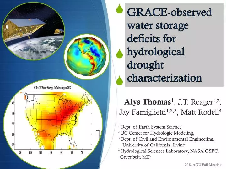 grace observed water storage deficits for hydrological drought characterization