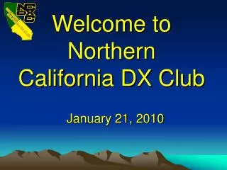 Welcome to Northern California DX Club