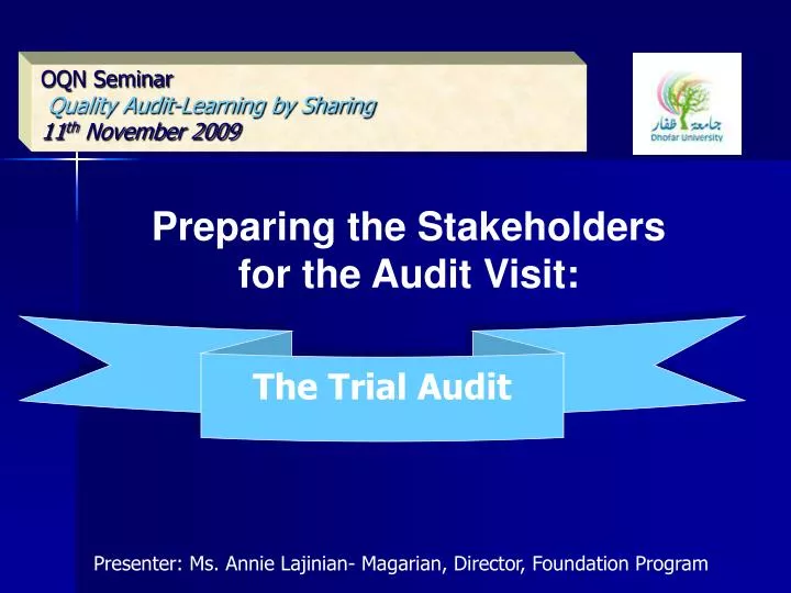 oqn seminar quality audit learning by sharing 11 th november 2009