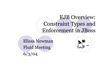 EJB Overview: Constraint Types and Enforcement in JBoss