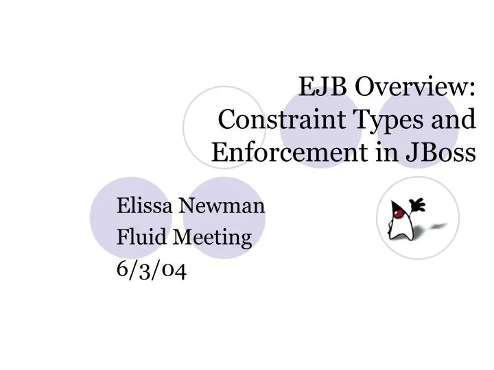 ejb overview constraint types and enforcement in jboss