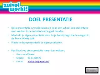 doel presentatie
