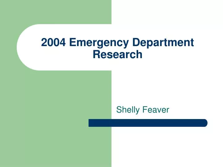2004 emergency department research