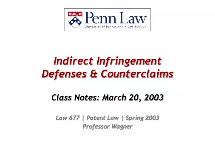 indirect infringement defenses counterclaims