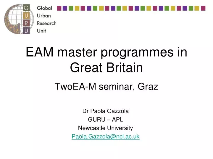 eam master programmes in great britain twoea m seminar graz
