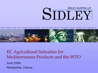 EC Agricultural Subsidies for Mediterranean Products and the WTO