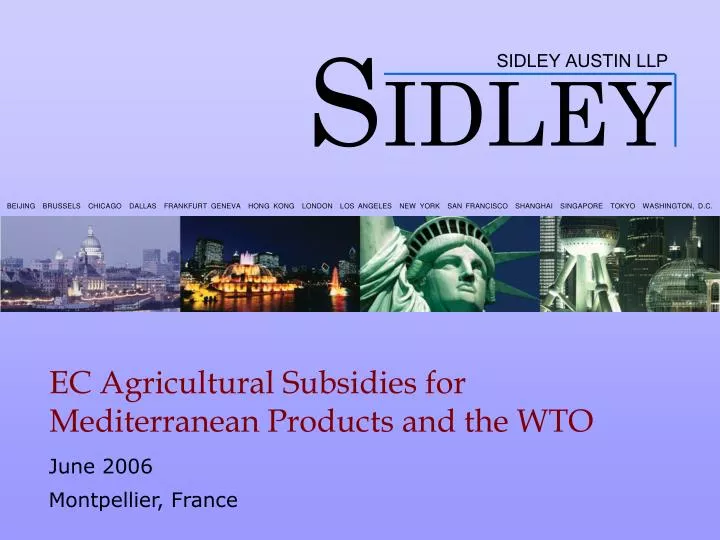 ec agricultural subsidies for mediterranean products and the wto