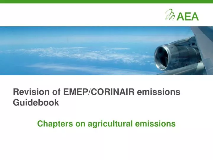 revision of emep corinair emissions guidebook