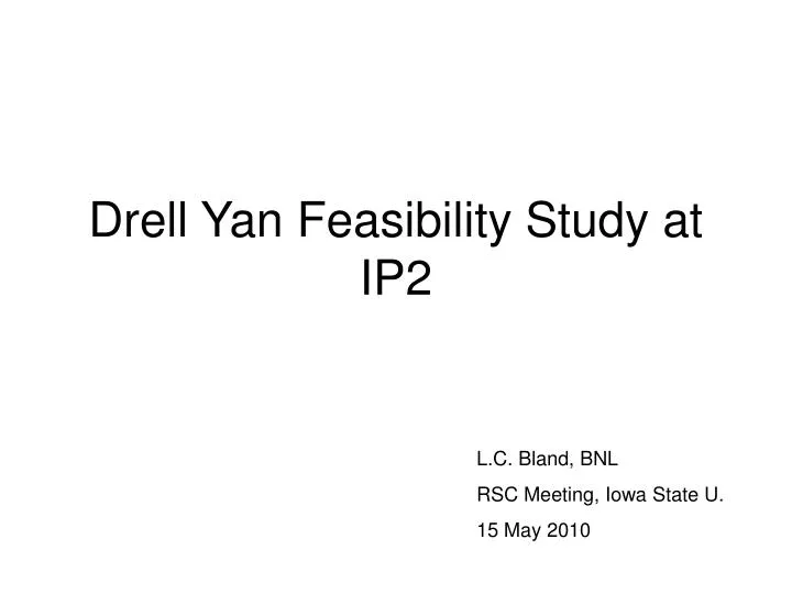 drell yan feasibility study at ip2