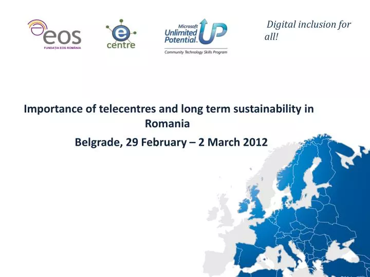 importance of telecentres and long term sustainability in romania