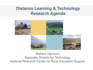 Distance Learning &amp; Technology Research Agenda