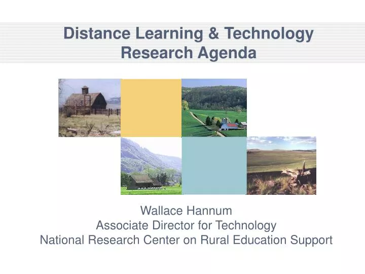 distance learning technology research agenda