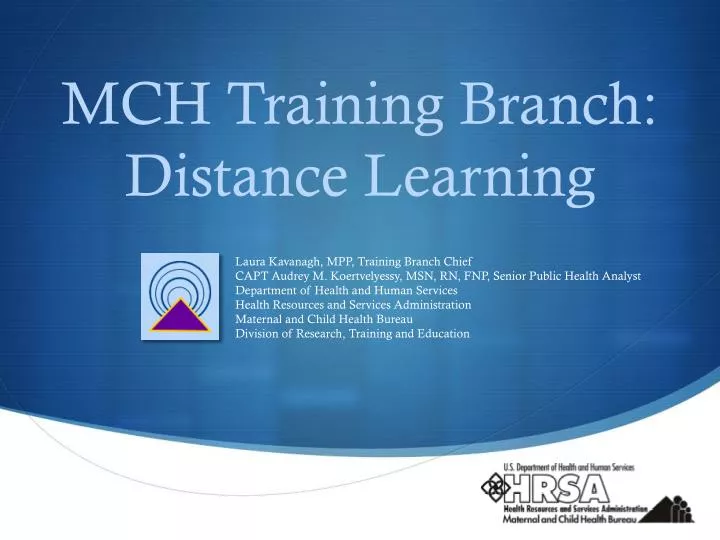 mch training branch distance learning