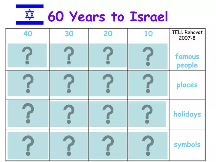 60 years to israel