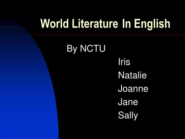 world literature in english