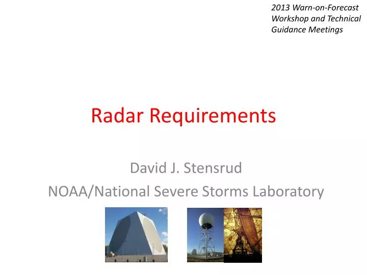 radar requirements