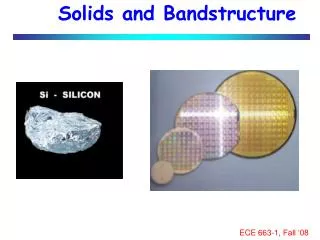 Solids and Bandstructure