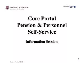 Core Portal Pension &amp; Personnel Self-Service