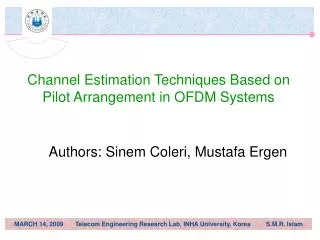 Channel Estimation Techniques Based on Pilot Arrangement in OFDM Systems