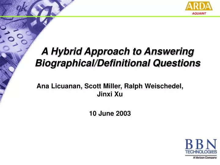 a hybrid approach to answering biographical definitional questions