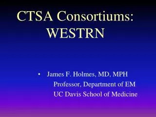 CTSA Consortiums: WESTRN