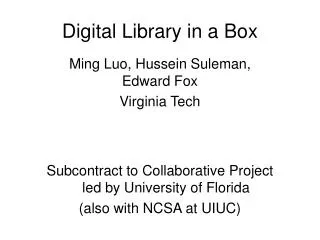 Digital Library in a Box