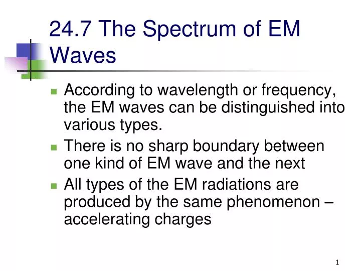 24 7 the spectrum of em waves