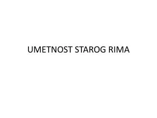 umetnost starog rima