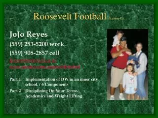 Roosevelt Football - Fresno, Ca.