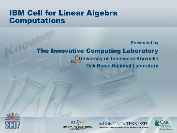 ibm cell for linear algebra computations