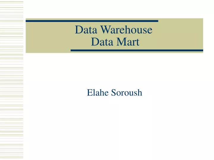 data warehouse data mart