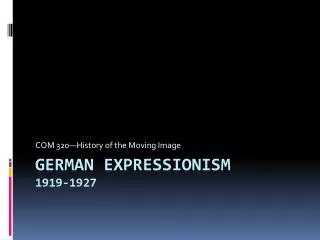 German expressionism 1919-1927