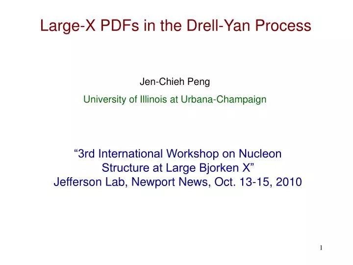 large x pdfs in the drell yan process