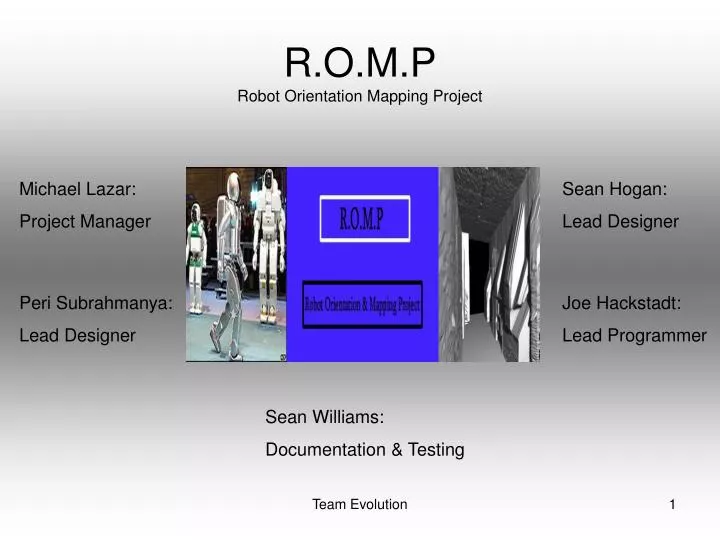 r o m p robot orientation mapping project