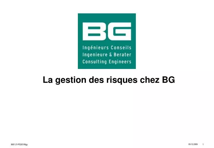 la gestion des risques chez bg