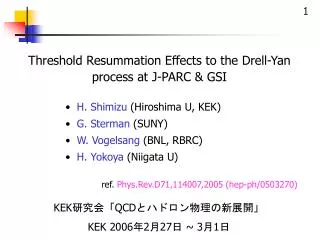 Threshold Resummation Effects to the Drell-Yan process at J-PARC &amp; GSI