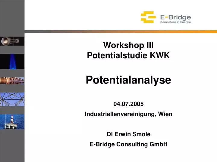 workshop iii potentialstudie kwk potentialanalyse