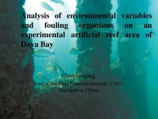 Chen haigang South China Sea Fisheries Institute, CAFS Guangzhou, China
