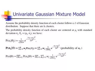 Univariate Gaussian Mixture Model
