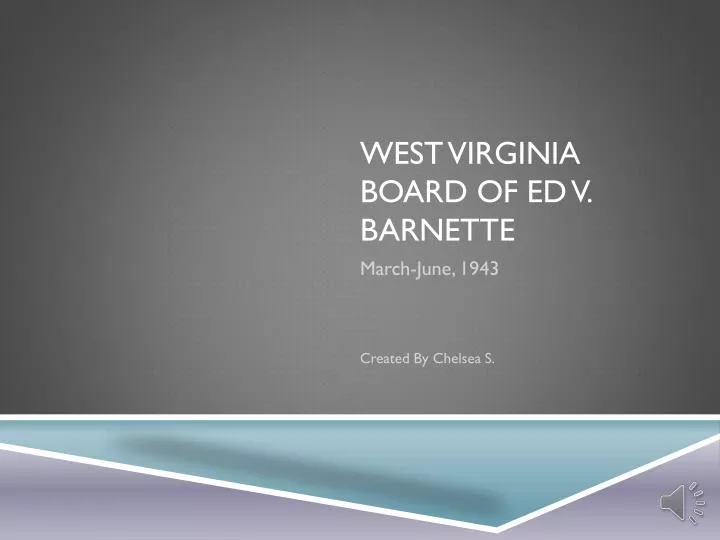 west virginia board of ed v barnette