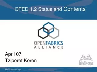 OFED 1.2 Status and Contents