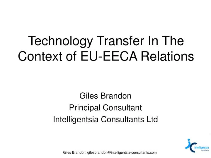 technology transfer in the context of eu eeca relations