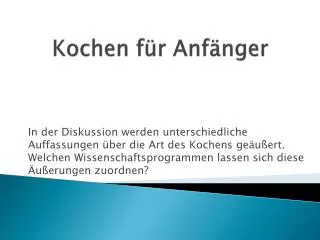 kochen f r anf nger