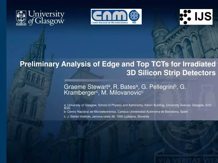preliminary analysis of edge and top tcts for irradiated 3d silicon strip detectors